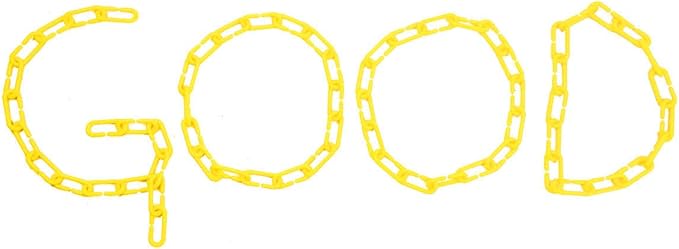 200-Piece Yellow Plastic Chain Links & Toys - Interlocking C-Clip Bird Cage Accessories for Parakeets, Sugar Gliders, Small Pets (Climbing/Swinging Toys)