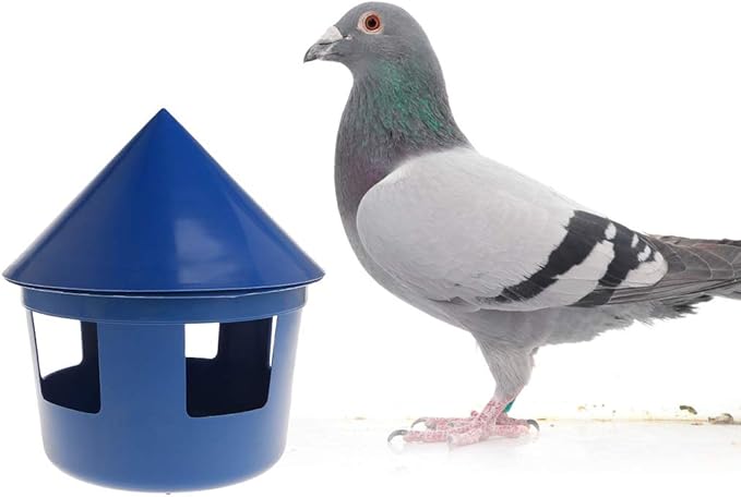Youngy Pigeon Feeder House Design Cover Feeding Food Dispenser Sand Case Multi Functional Pet Birds Parrot Container Supplies Plastic Dustptoof