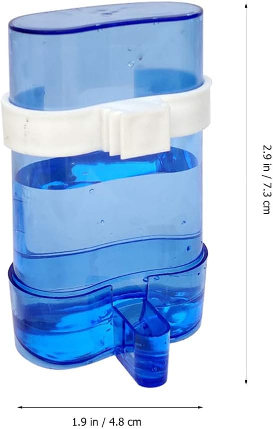 12Pcs Automatic Bird Feeder Plastic Parrot Fruit Vegetable Holder Bird Clear Food Water Container Perch Cage Accessories for Wild Birds Cockatiel Parakeet Blue Yellow