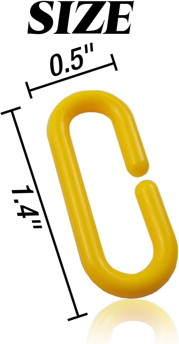 RONYOUNG 620PCS Rainbow C-Clips Plastic Chain Links, Bird Swing & Climbing Chain Cage Toy Clips & Hooks, DIY Kids Learning Toys for Classroom, Suitable for Sugar Glider, Rat, Parrot, Bird