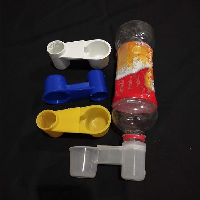 Automatic Bird Drinker Cups 12pcs Pigeon Water Bottle Feeder for Cage(Blue)