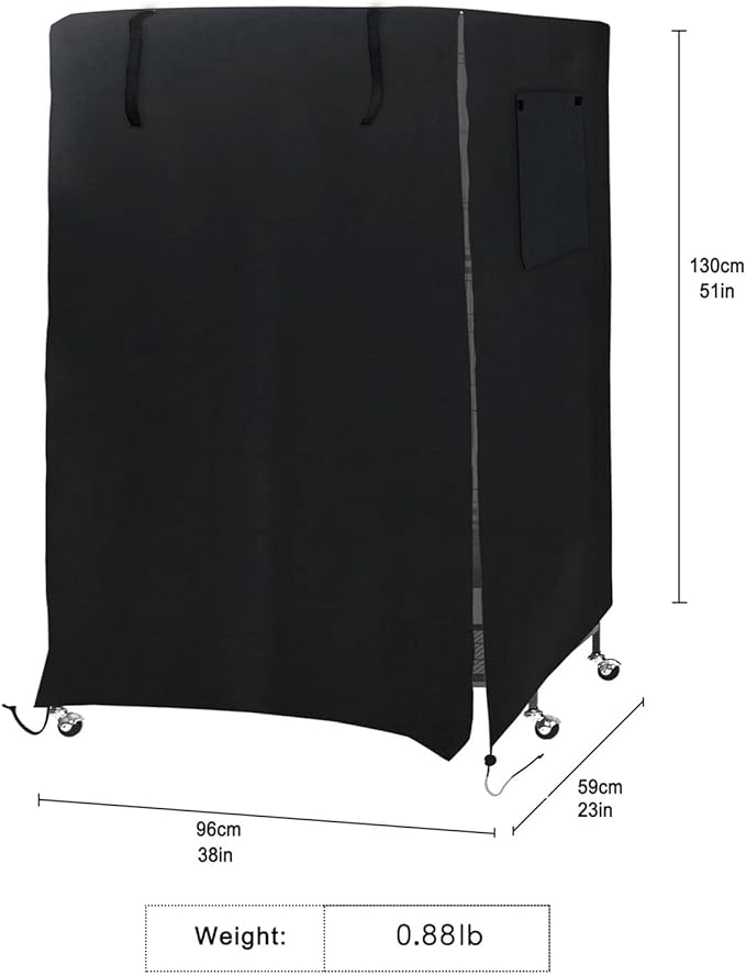 Dioche Bird Cage Cover Universal Pet Cage Cover Protect Birds from Bad Weather 130 x 96 x 59cm (Black)