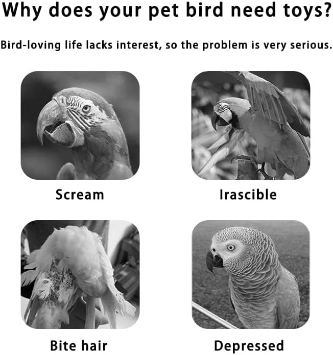 Bird Stands for Parrots, Bird Play Stand, Wooden Bird Playground, Parakeet Playground, Parrot playstand for Small Middle Parakeets Finches Budgie -18.1 * 12.2 * 27.5 in