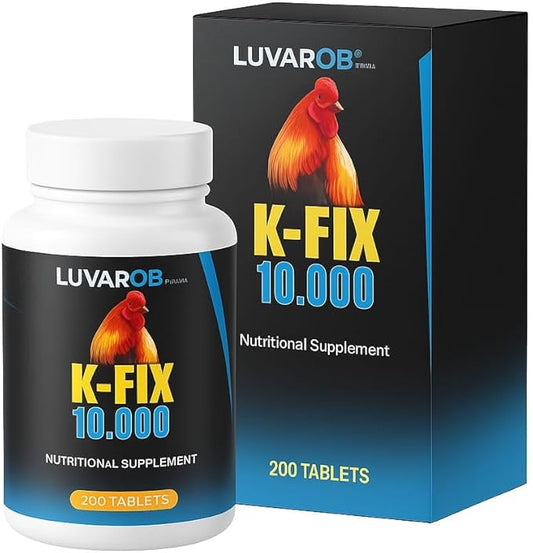 Vitamin K Supplement for birds - K-FIX 10,000 200 Tablets Nutritional Support for Poultry