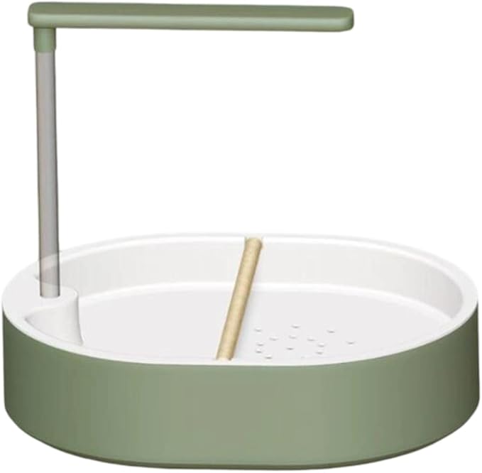 Automatic Bird Bathtub Parrot Bath Shower Versatile Bathing Indoor Easy to Install Parakeet Bath Tub with Parrot Perch, Style A