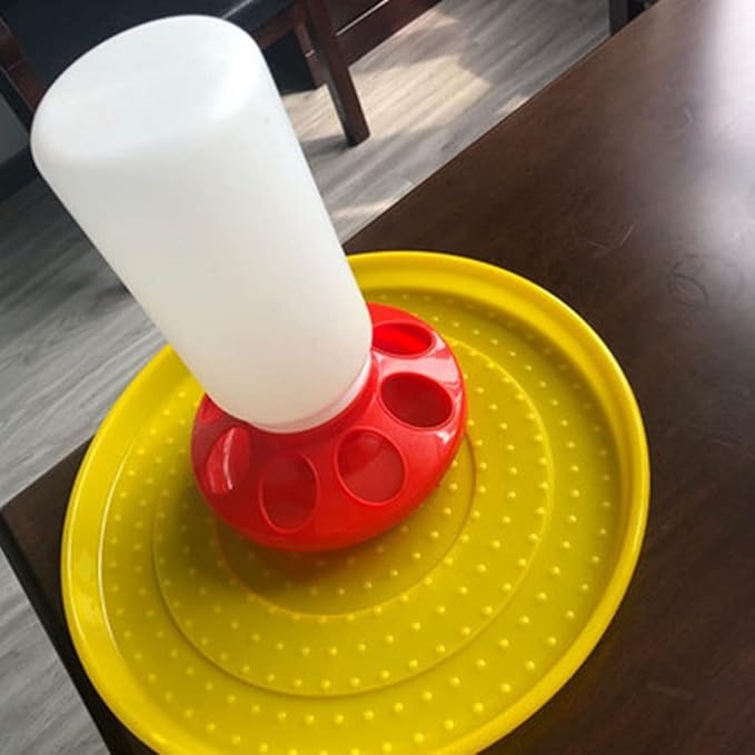 Chick Feeder and Waterer Combo 1 Quart Chicken Feeder 0.9 Quart Chicken Waterer Birds Poultry Feeding Equipment Plastic