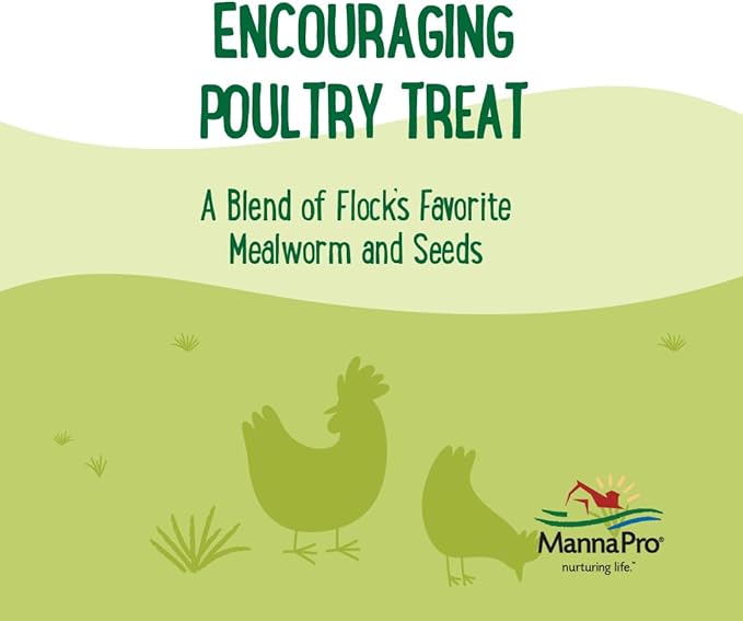 Manna Pro Farmhouse Favorites – Coop Cakes for Poultry – Mixed Flock Poultry Treat – Chicken Treat Cake – Made with Sunflower & Mealworms – 3 Cakes