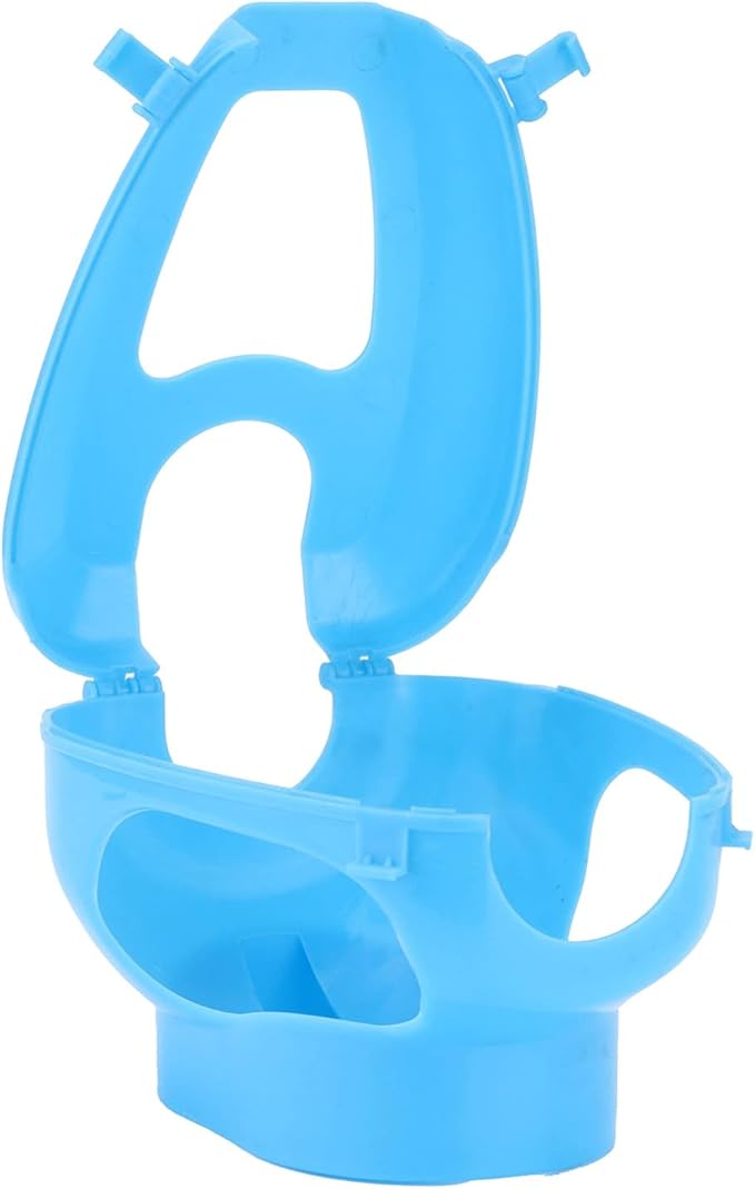 Yctze Plastic Frame Holder – Fixed Feeder for Young Racing Pigeons, Medicines Holder for Bird Care, Easy to Install, and Safe Feeding Solution (Blue)
