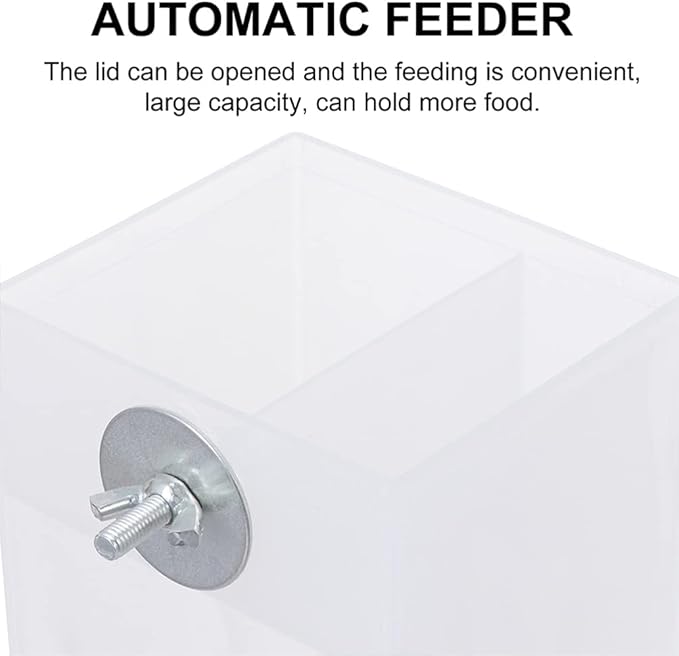 Automatic Bird Feeder No-Mess Bird Feeder Parrot Feeding cage Accessories Suitable for Small and Medium Parrots for (3 pcs)