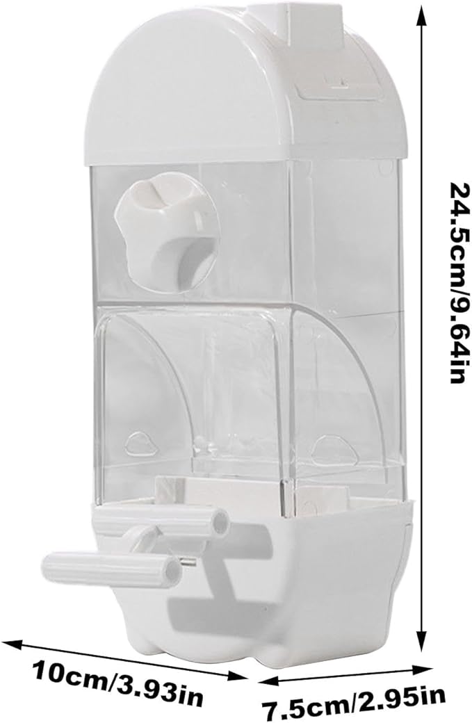 Automatic Bird Feeder - Parrot Automatic Feeder | Parrot Water Dispenser | Clear Bird Feeder Smart House Shaped Parakeet Feeder | Large Capacity Anti Spill Food Container Drinker Cage for Cockatiel