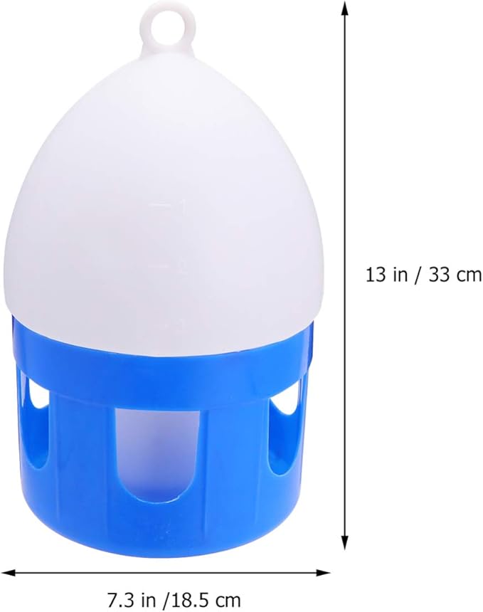 ULTECHNOVO Birds Water Feeder Plastic Bird Feeding Bird Drinker Waterer Dispenser Water Pot Container Feeding Supplies for Pigeon Parrot 4.5L