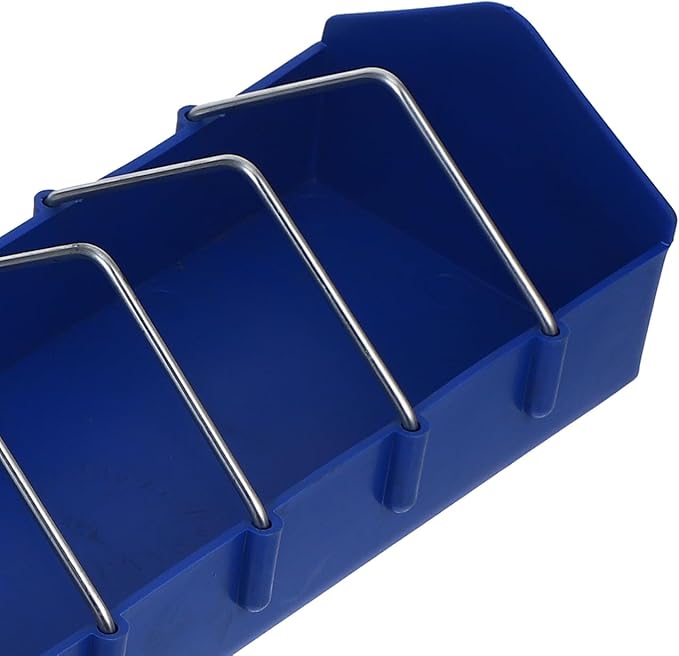 BESPORTBLE Thickened Plastic Food Tank for Birds Versatile Feeding Trough with Multiple Slots for Pigeons Parrots and Small Birds - Easy to and Maintain (15.24X4.13X3.15 Inch)