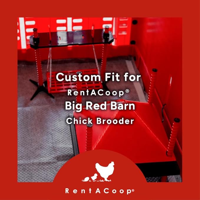 RentACoop Hatchling Liners for Big Red Barn Pack of 12 - Odor-Control Chick Brooder Pads - Absorbent, Leakproof Bedding for Baby Chicks, Ducklings, and More (Big Red Barn Pack of 12)