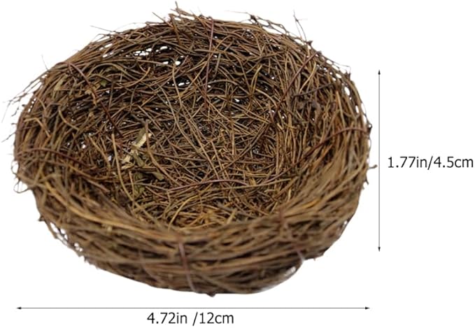 Bird Nest Rattan Nest Craft for Home and Garden Decoration 6Pcs Coffee Color Perfect for Easter and Rustic Decor