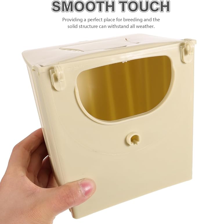 Zerodeko 4-Pack Bird Breeding Boxes Hanging Nesting Houses for Small Birds Finches Sparrows Parakeets Lovebirds with Easy Clean Design and Durable Construction 5.11X5.11X3.93 Inches