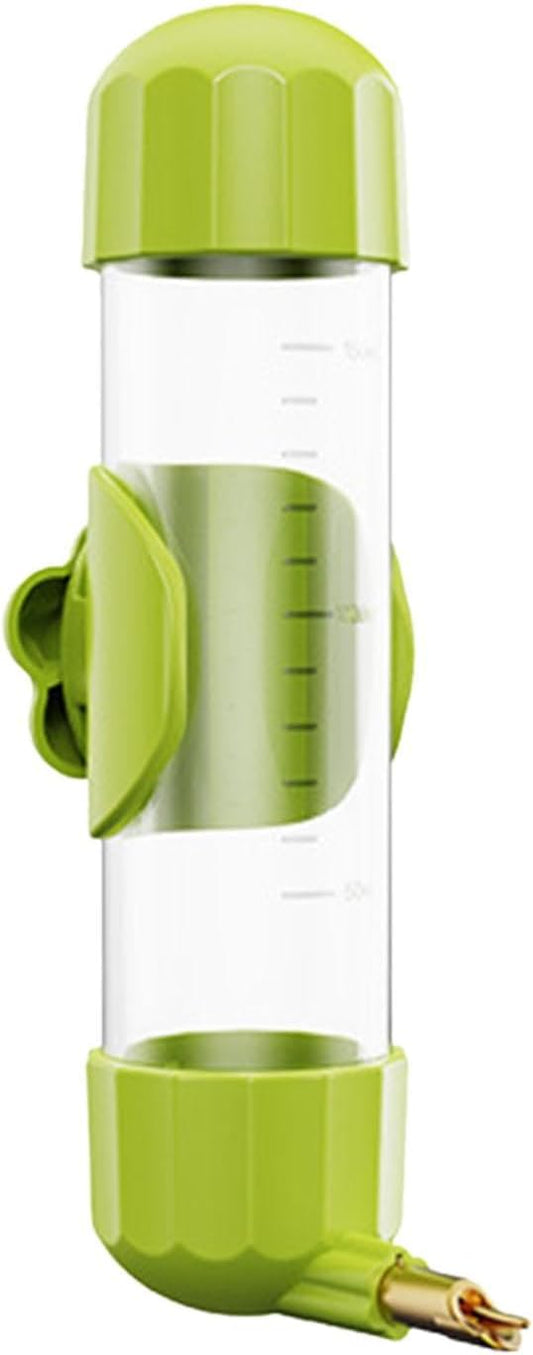 Gralara Bird Water Dispenser Parrot Waterer Cage Accessory Automatic Drinking Device Drinking Bottle for Small Pet Conures Parakeet, Green