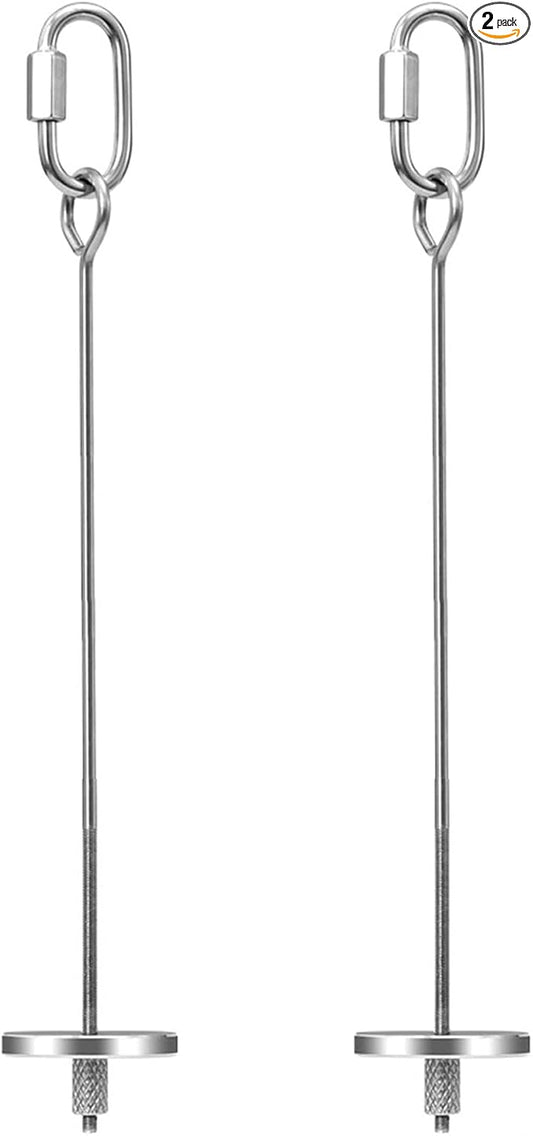 2pcs Hanging Bird Treat Skewer Parrot Fruit Feeder, 13 Inch Stainless Steel Bird Food Holder Parrot Fruit Food Skewer with Washer Nut Parakeet Treat Holder Feeder for Parrot Budgie Conure, LXLVOUEG