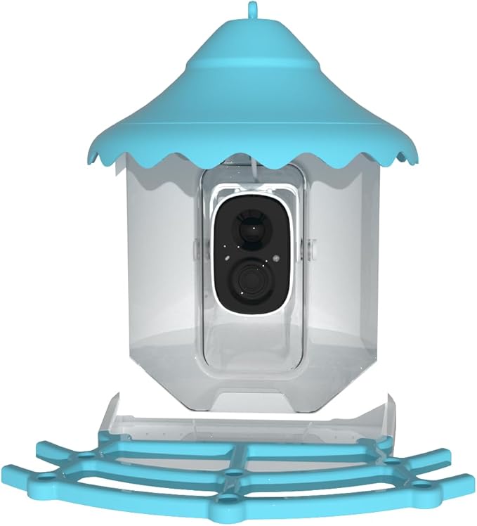VicoHome N002 Bird Feeder with Camera - AI Bird Recognition, Solar Powered Outdoor Birdhouse Cam with Night Vision, Motion Alerts, App Control, Cloud & SD Storage, IP65 Waterproof, 2K HD Live View