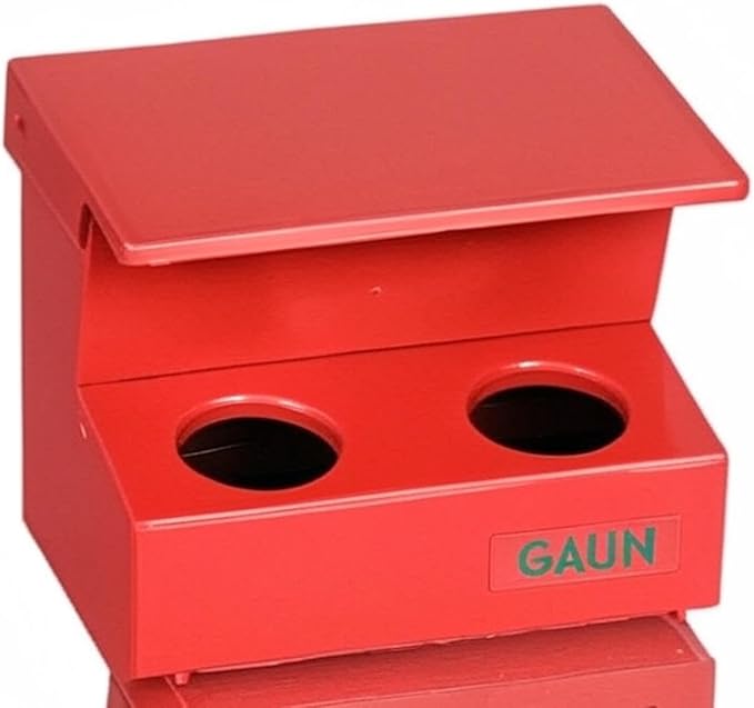 Pigeon Feeder Perch Automatic 2 Holes COMEDERO POSADERO AUTOMATICO 2 Huecos para PALOMAS GAUN RED Blue Green Gray Rojo Verde Azul Gris (RED/Rojo)