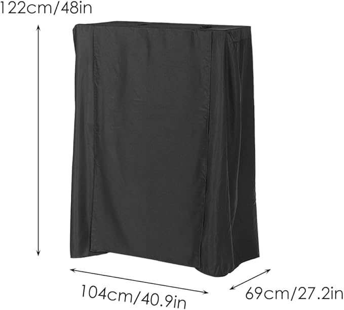 Universal Bird Cage Cover, Waterproof Oxford Cloth, Black, Solid, 122x104x69 cm/48.03x40.94x27.17 inch, Nighttime Sleep