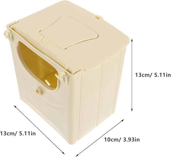 Ipetboom 4Pcs Plastic Birds Nesting House Parakeet Nesting Box Bird Finch Nest Breeding Box Cage Breeding for Cockatiel Parrot, 13X10X13cm/5.1X3.9X5.1in