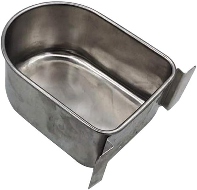 Parrot Parakeet Cockatiel Cage Food Box Water Cup Stainless Steel Pet Bird Feeding Feeder Bowl Birdcage Accessories
