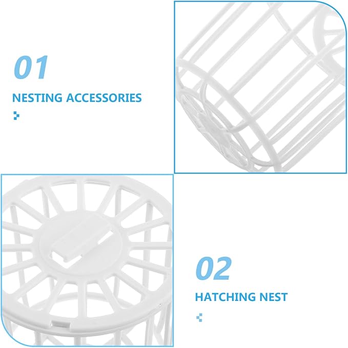 UKCOCO 4Pcs Durable Plastic Bird Nest Box for Finch and Canary Breeding Complete Nesting Material for Bird Cage Accessories for Parrots and Birds