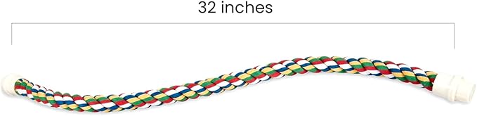 JW Pet Comfy Perch For Birds Flexible Multi-color Rope, Medium - 32" Length