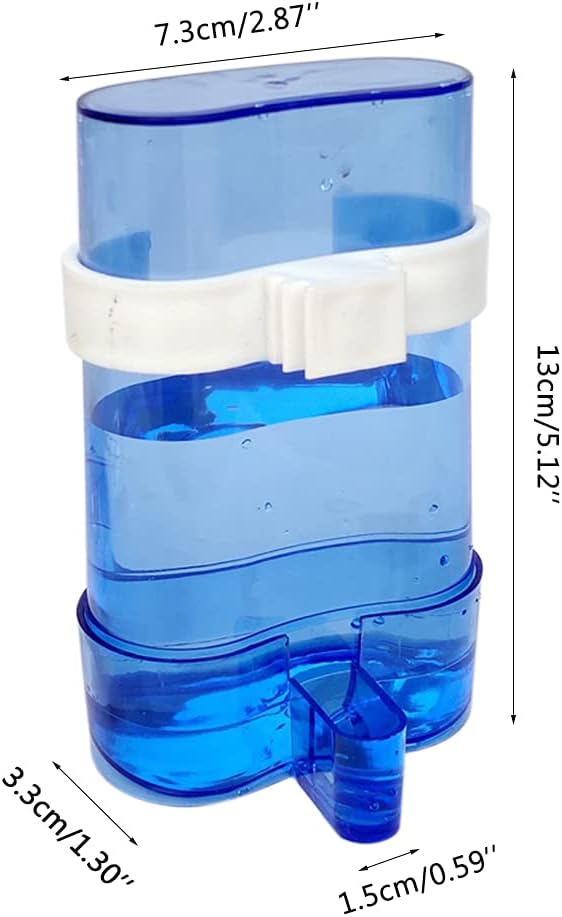 Parakeet Water Dispenser Automatic Water Drink No Spill Clear Container Cockatiel Automatic Feeding Supplies for Cage Automatic Waterer for Birds