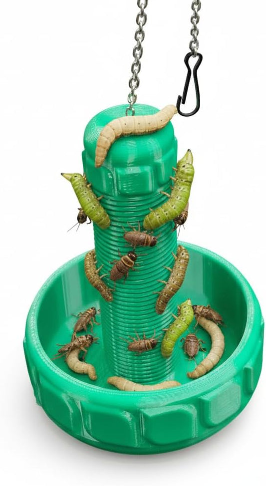 GenieYes Designs Chameleon Feeder - Designed by Chameleon Owners with Safety, Sanitation & Tounge Safety Features