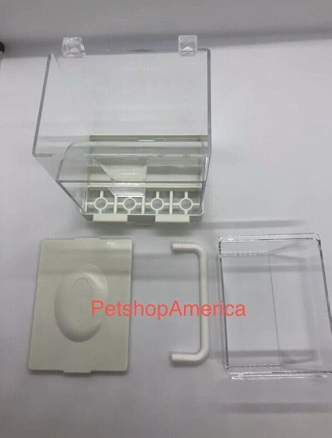 Bird AutomaticAuto Feeder No Mess Feeding Station Acrylic Transparent Clear Acrylic Suitable for Parakeet, Canary, Budgie, Cage, Aviary