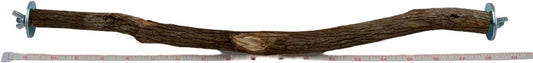 Polly's Full Length Hardwood Cage Perch for Parakeets, Cockatiels, Cockatoos, Macaws, and Other Birds (18")
