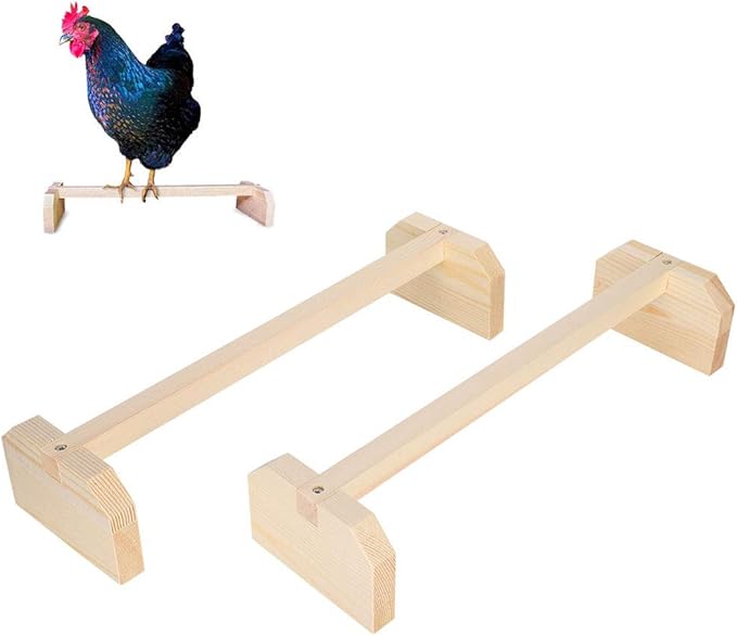 TOPINCN 2Pcs Chicken Perch Bird Wood Stand Wooden Chicken Perch Chicken Stand for Large Bird Chicken Parrot