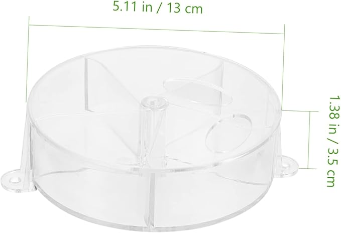 Milisten 1set Bird Intelligence Growth Cage Toy Rotate Wheel Feeder for Foraging Interactive Food Toy for Parrots Cockatiels Random Color Transparent Frosted