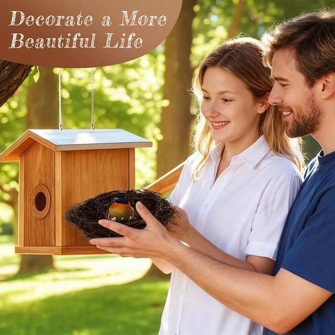 Sukh 2PCS Handmade Rattan Bird Nests - Artificial Bird Nests Easter Decorations,Rattan Bird Nest Decorations for Easter,Garden,Home,Wedding,Party,DIY Crafts,Table,Indoor and Outdoor