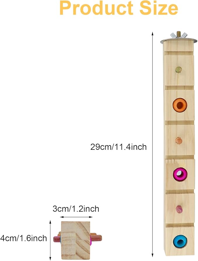 Parrot Bird Wood Perch Platform Corner Stand Shelf for Birds Budgie Parakeet Cockatiel Conure Cockatoo Macaw（F）