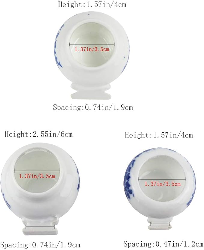 OMEM Bird Mini Ceramic Feeder(3 Pack),Bird Ceramic Food and Water Mini Bowl