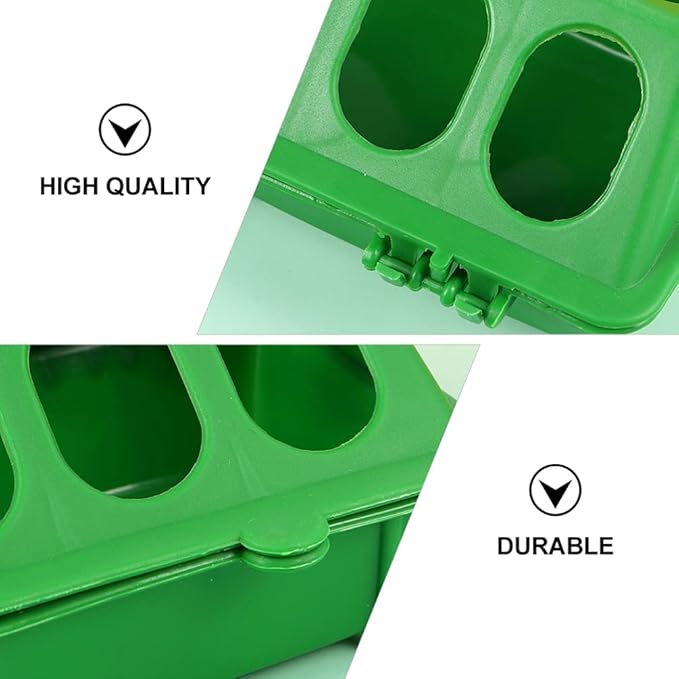 YARDWE Pigeon Feeder 2pcs Plastic Bird Feeder Containers for Cockatiels, Parrots, Chickens, and Other Small Birds