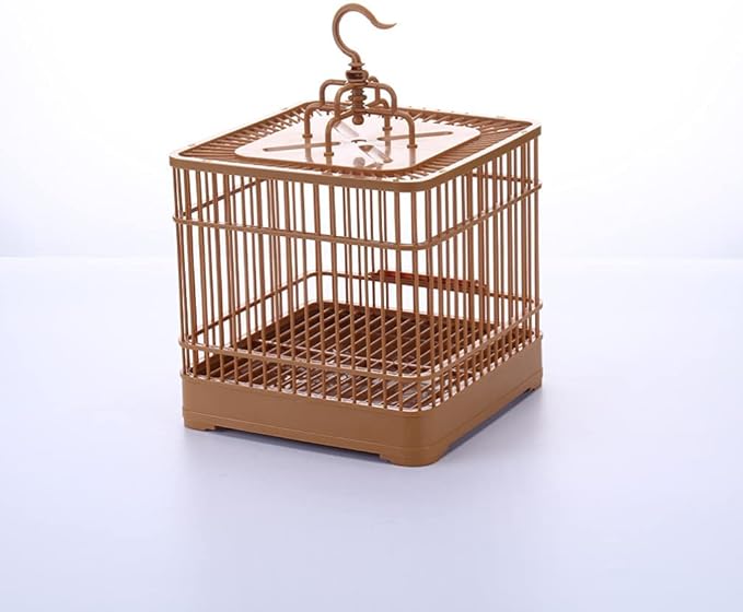 STOBOK 1Pc Hanging Bird Cage, 23x23x32cm Hanging Bird House Bird Travel Carrier for Budgie Lovebird Parrot Parakeet
