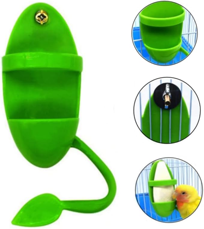 2pcs Bird Feeding Cup Rack Plastic Cuttlebone Holder,Bird Food Holder, Plastic Pet Supplies Fruit Vegetable Storage Stands