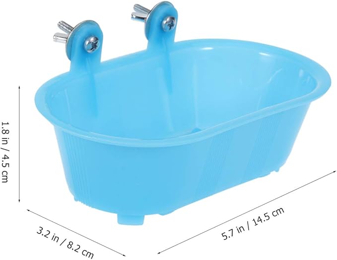 TEHAUX Pet Bath Tub Bird Bathtub Bath Toy Cage Indoor Playset Toys Tiger Skin Peony