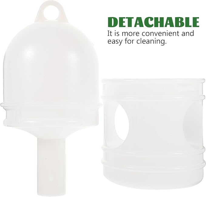 Pigeon Waterer 2-Pack Birds Water Dispenser 10.23X4.72X4.72In Odorless Plastic Bird Cage Water Feeder Easy Clean Feeding Supply