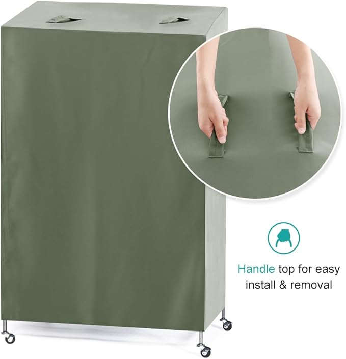 PONY DANCE Pets Product Universial Birdcage Cover Blackout & Breathable Birdcage Cover for Pets' Good Night,Large, Sega Green, 35" L x 25" W x 47" H, 1 Pc