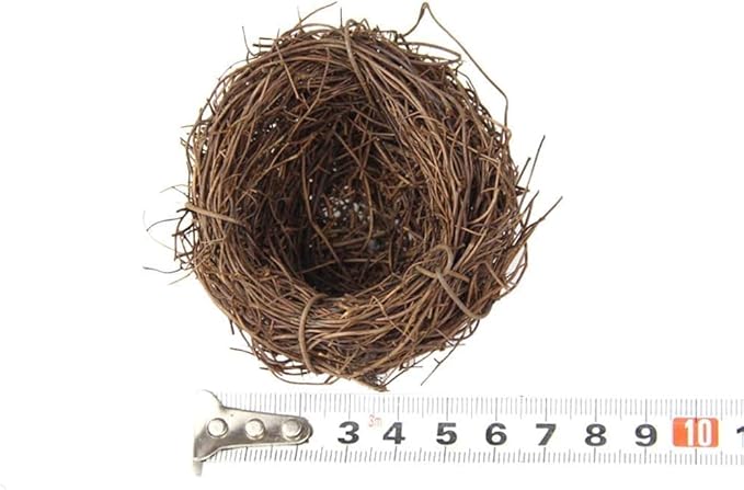 2Pcs Easter Bird Nest Anti-Scratch Decorative Lightweight Egg Decoration Prop Easter Bird Nest Compatible with Crafts Artificial Flowers Artificial Plants and Flowers（6 cm）
