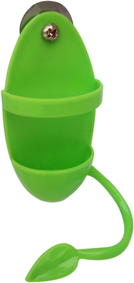 Finches Conure Cockatiel Pet with Standing Rack Plastic Fruit Vegetable Holder,Bird Supplies Food Container, Parrot Feeder