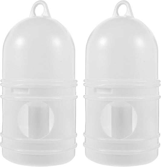 Pigeon Waterer 2-Pack Birds Water Dispenser 10.23X4.72X4.72In Odorless Plastic Bird Cage Water Feeder Easy Clean Feeding Supply