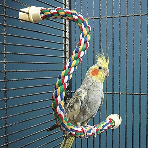 JW Pet Comfy Perch For Birds Flexible Multi-color Rope, Small - 21" Length