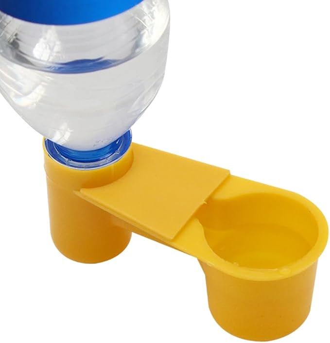Automatic Bird Drinker Cups 12pcs Pigeon Water Bottle Feeder for Cage(Yellow)