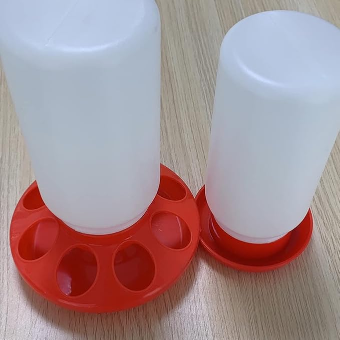 Chick Feeder and Waterer Combo 1 Quart Chicken Feeder 0.9 Quart Chicken Waterer Birds Poultry Feeding Equipment Plastic