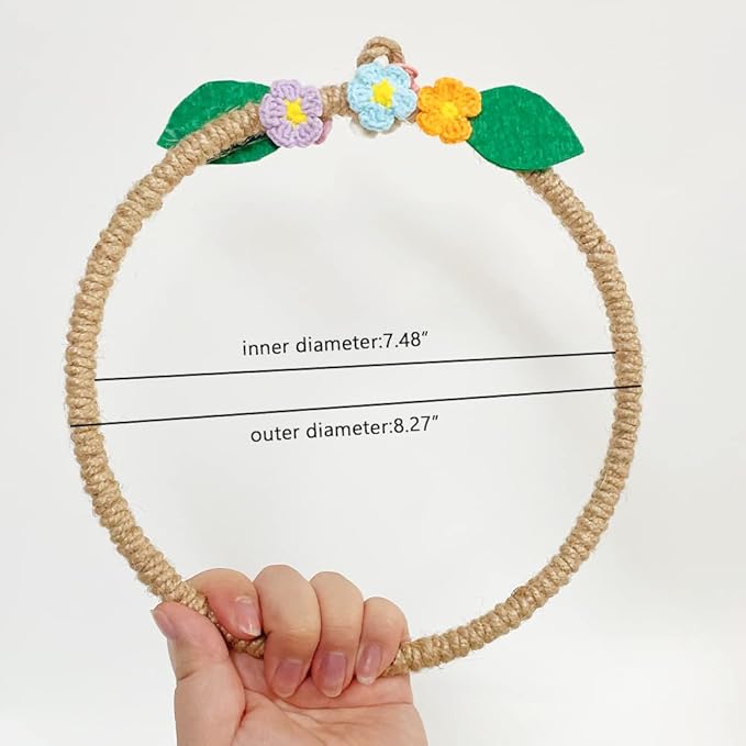 La La Pet® Bird Rope Swing with Hanging Hook Bird Rope Perch Bird Swing Perch Bird Perch Stand Bird Cage Toy for Parrot Budgie Parakeet Cockatiel Cockatoo Conure Large